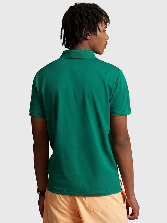Green Polo-shirt with logo accent - 3