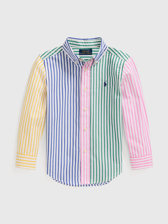 Striped cotton poplin shirt - 1