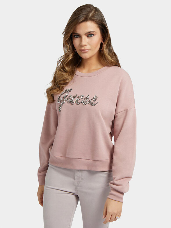 MANILA gemstone logo sweatshirt in black color - 1