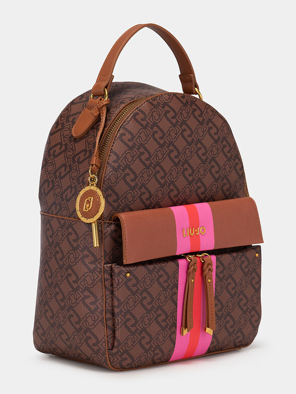 Backpack with monogram print - 3