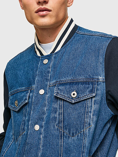 UNITY denim jacket with contrasting sleeves - 4