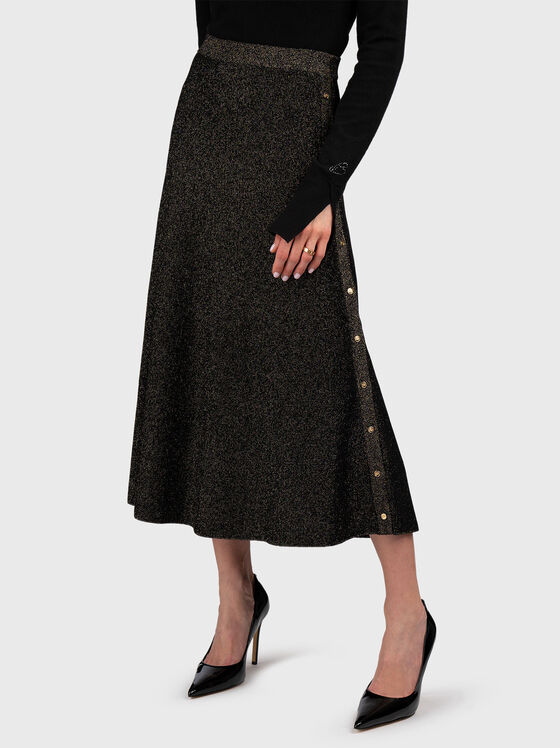 Midi skirt with golden details - 1
