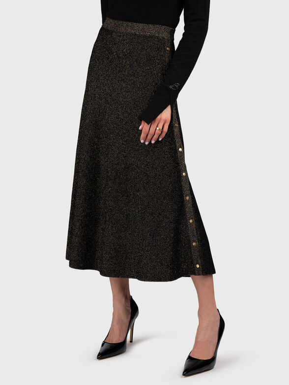 Midi skirt with golden details - 1