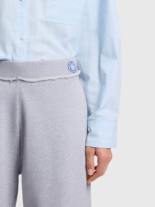 NUWAIST cotton pants with embroidered logo - 3