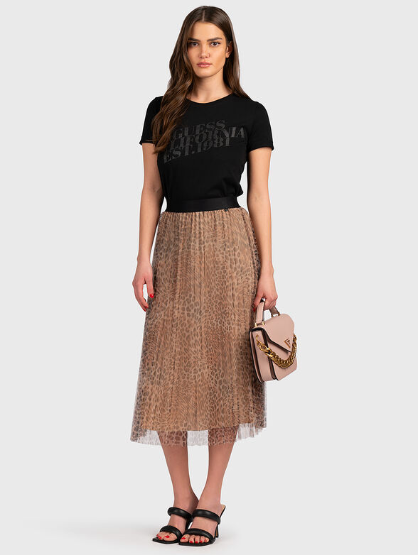 AURELIA cotton T-shirt with logo lettering - 2