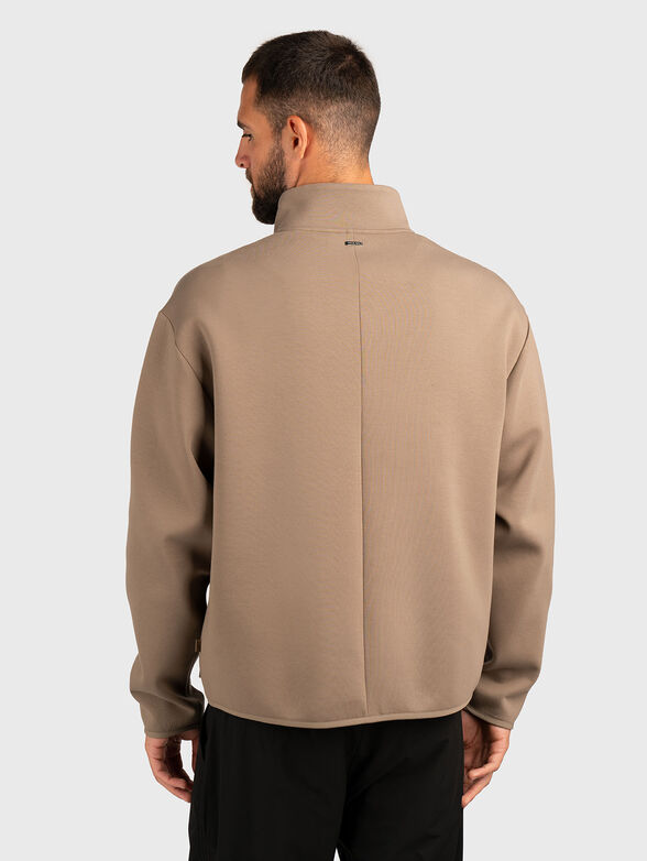 Cotton blend sweatshirt with zip - 3