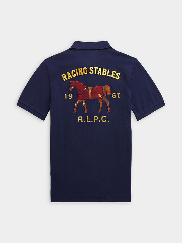 Cotton Polo shirt with art embroidery on the back - 2