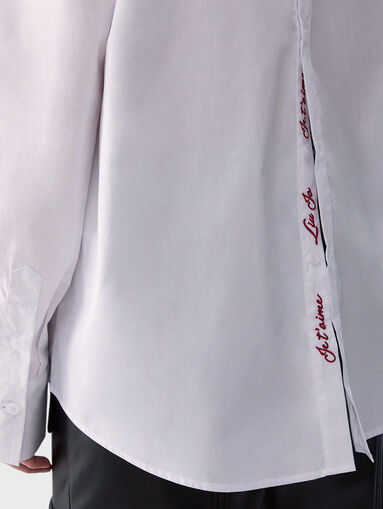 Cotton shirt with a design detail on the back - 5