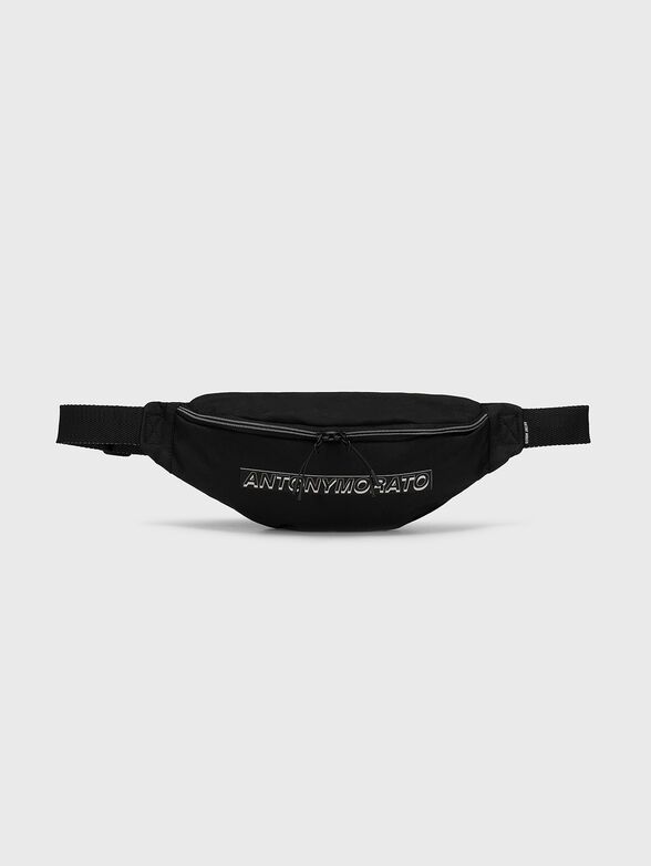 Black waist bag with logo element - 1
