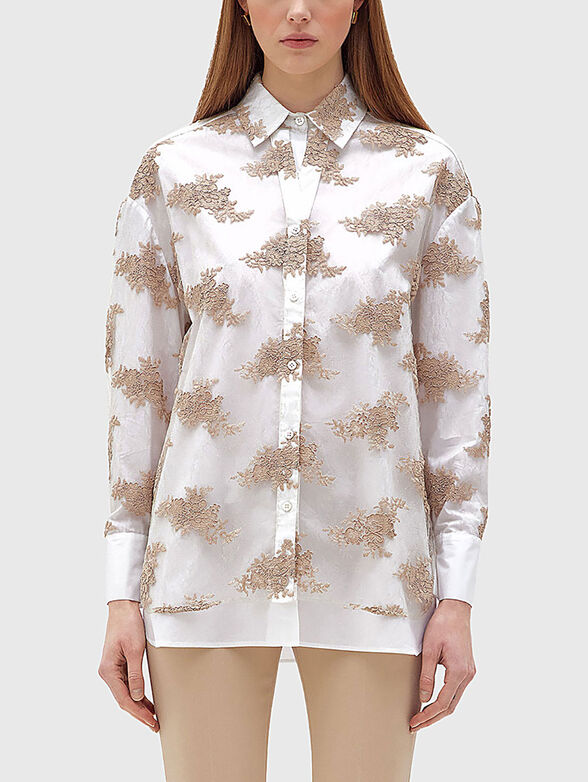 Shirt with accent embroidery - 1