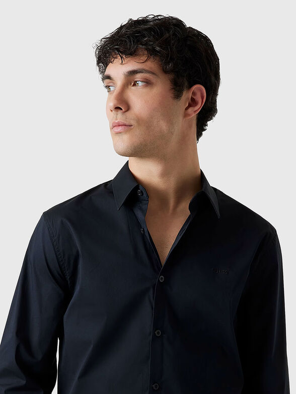 Long sleeve logo cotton shirt - 4