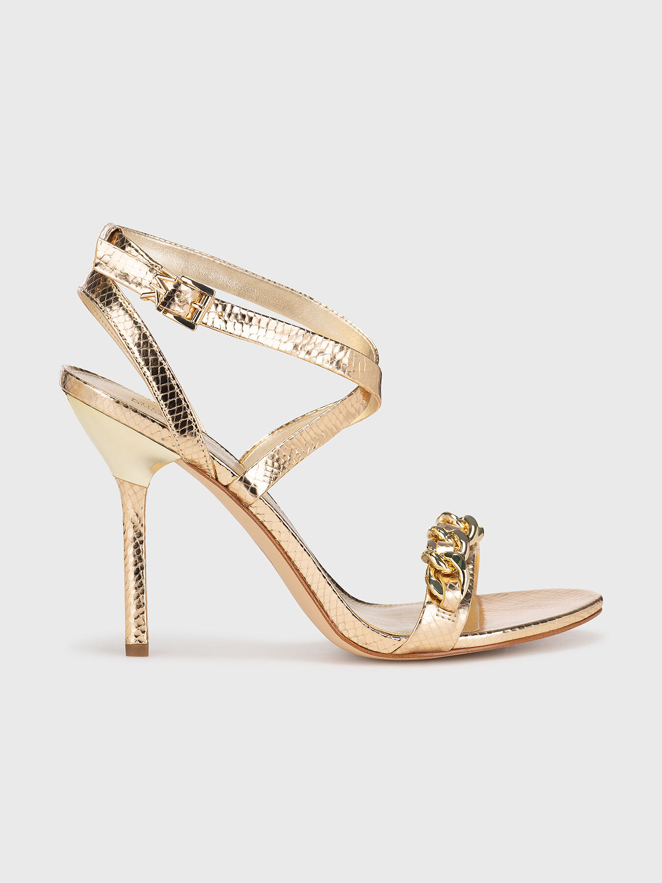 Michael kors gold sandals heels store