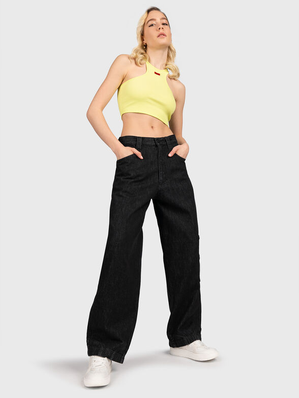 Black top with logo detail - 2