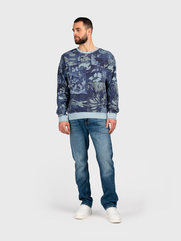 Cotton sweatshirt with accent print - 2
