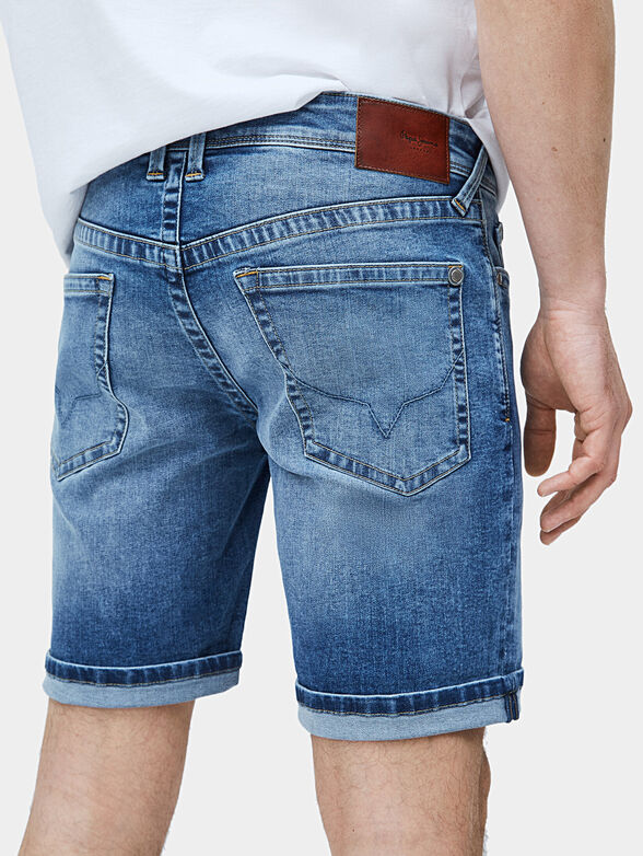 Denim shorts with washed effect - 4