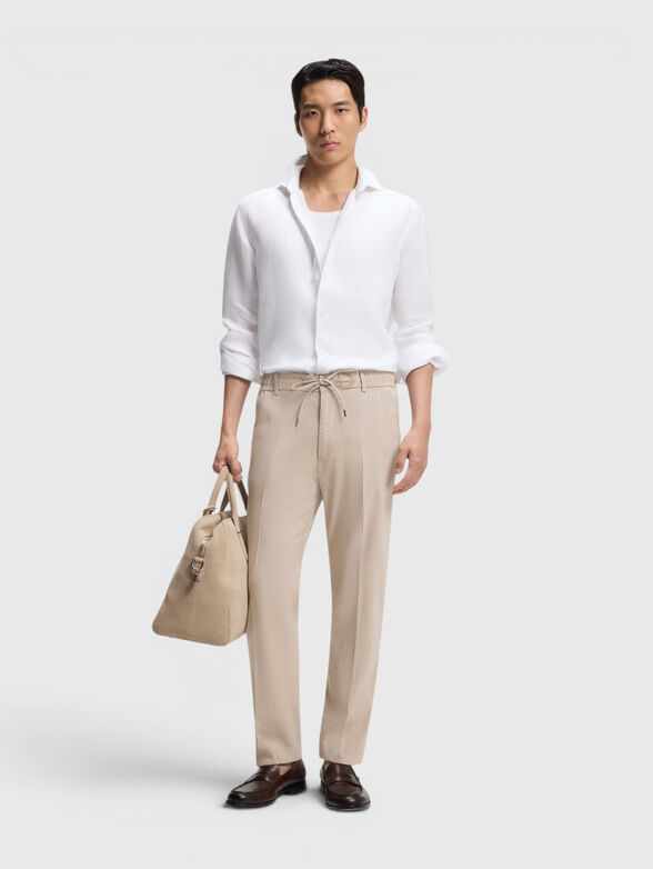 Linen-blend trousers - 4