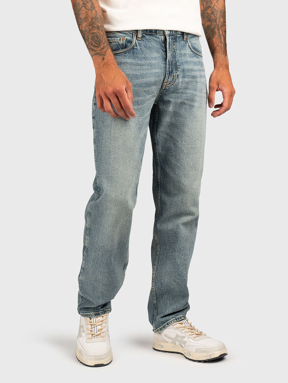 Straight jeans with logo detail - 1