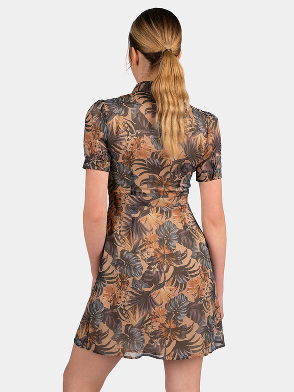 Short dress with floral print - 2