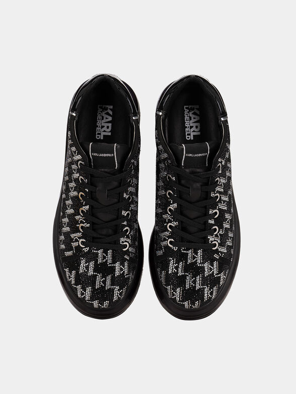 GLITTER MIX sneakers with appliquéd rhinestones - 6