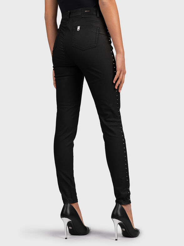 Black jeans with eyelets - 2
