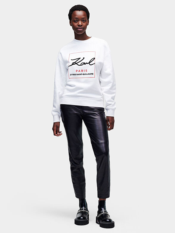 Black sweatshirt with logo print - 1