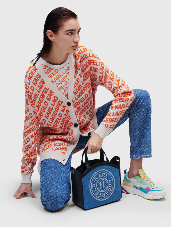 K/CIRCLE denim bag with logo accent - 2