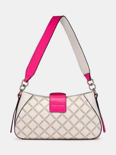 Shoulder bag with logo print and neon details - 3