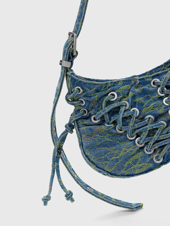 Small denim bag with embroidery - 5