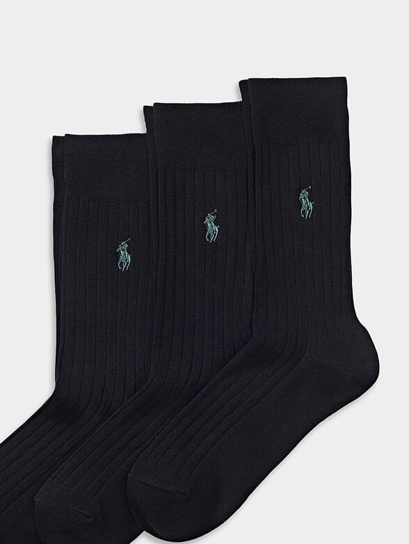 Set of three pairs of black socks - 2