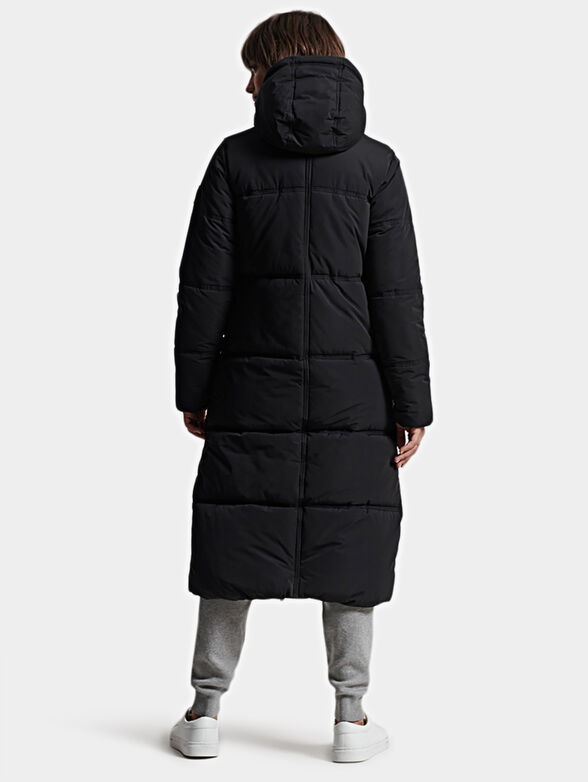 Long padded jacket in black color - 2
