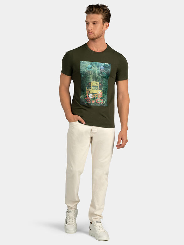 TEASER Green cotton t-shirt - 4