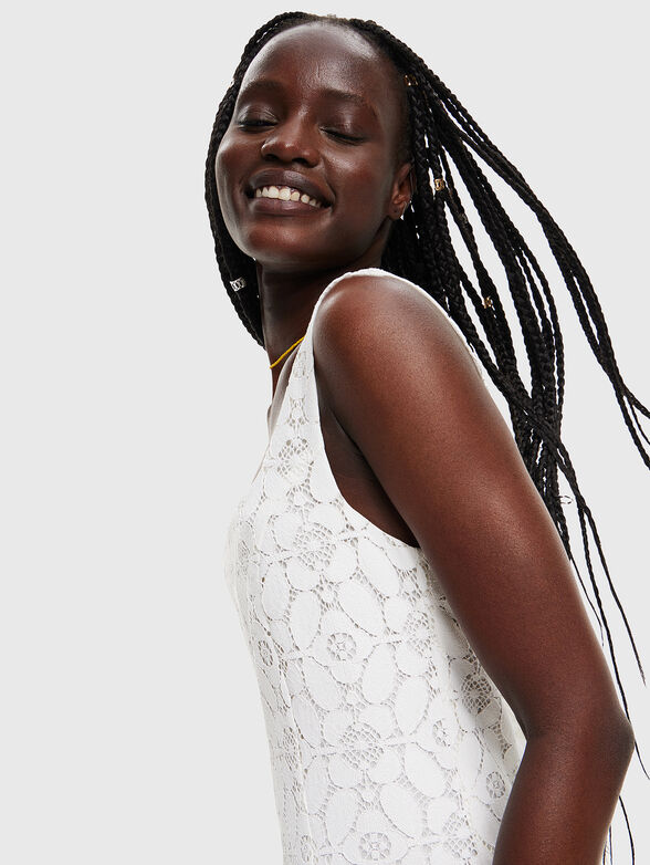 NEWCASTLE white mini dress with embroidery - 3