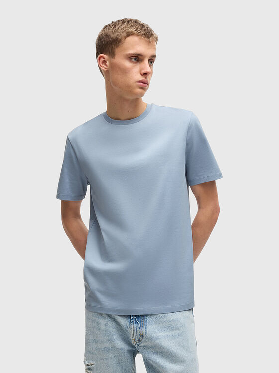 Памучна тениска DIMERSTEE с овално деколте - 1