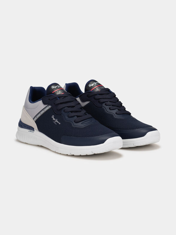 Dark blue sneakers with logo details - 2