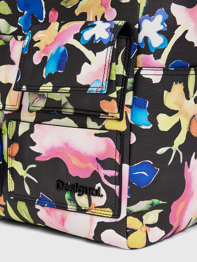 Eco leather bag with contrast print - 3