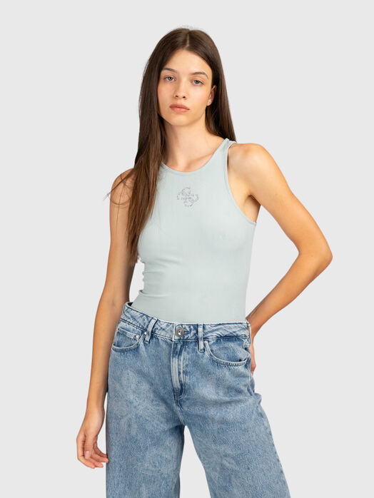 Ribbed top with logo detail