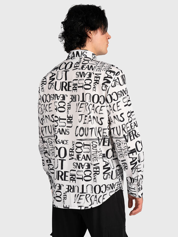 Cotton shirt with logo lettering - 3