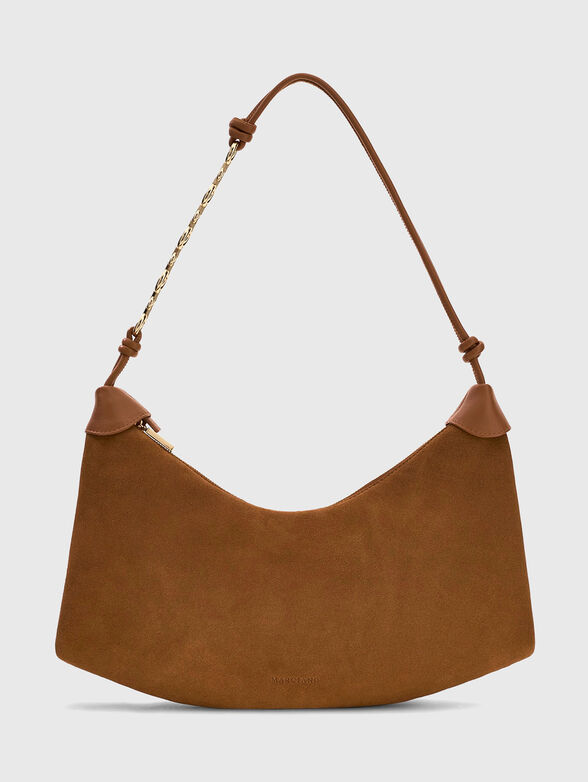 Brown suede hobo bag - 1