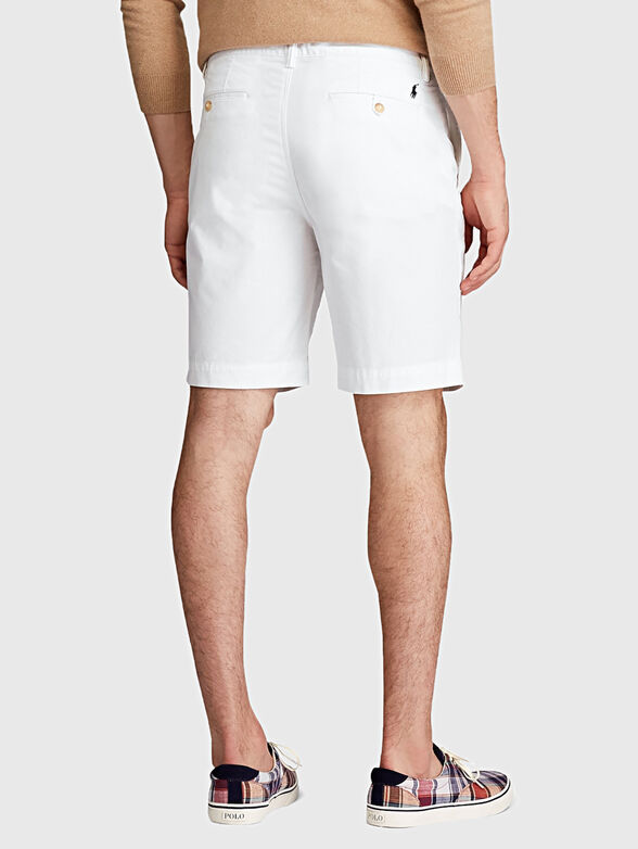 White shorts with logo embroidery - 2
