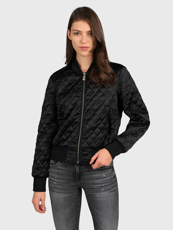 SUKI Black bomber with logo embroideries - 1
