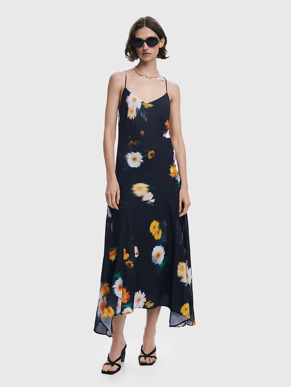 Maxi dress with floral print - 1