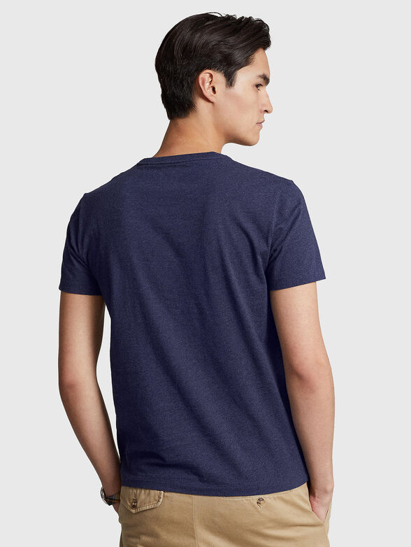 Cotton T-shirt with contrast logo embroidery - 3