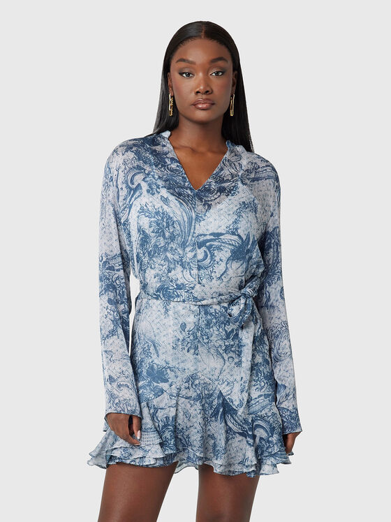 Mini dress with floral motifs - 1