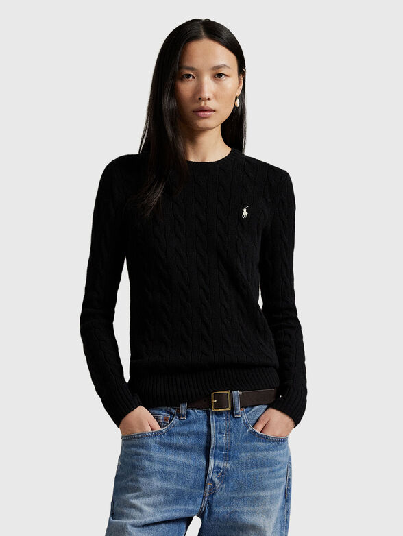 Slim fit wool and cashmere sweater - 1