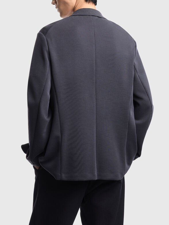 Striped jacket with a single-breasted closure  - 3