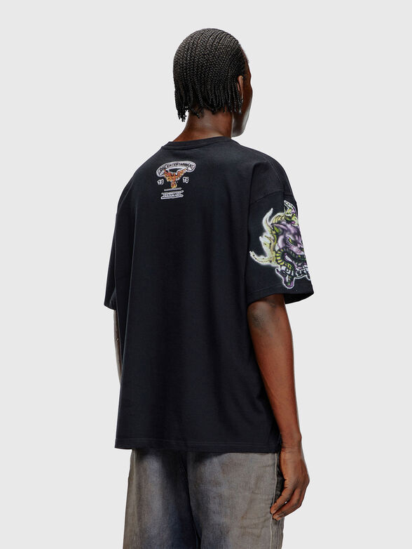 T-BOXT-Q14 cotton T-shirt with accent print - 2