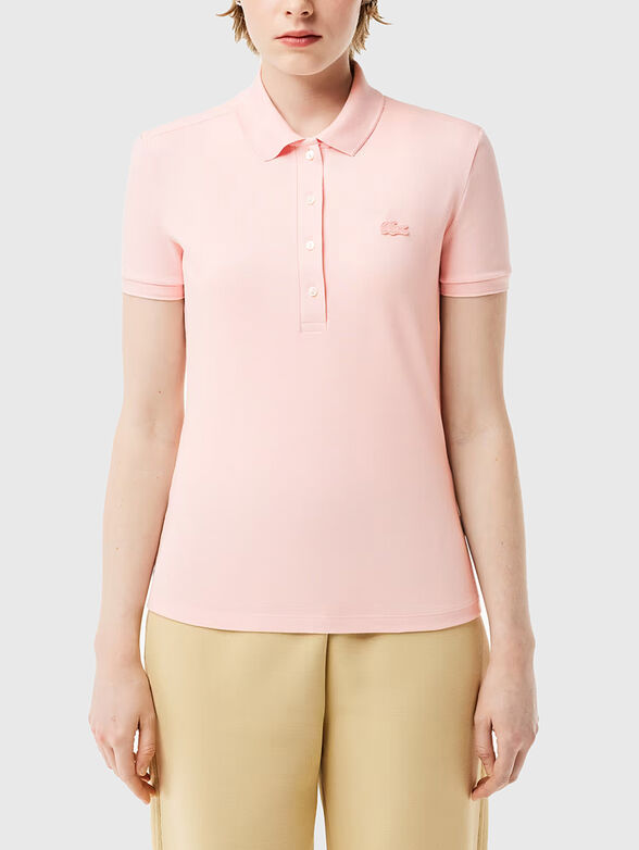 Burgundy cotton polo shirt - 1