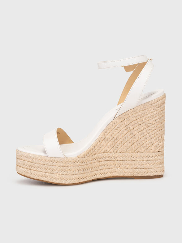 LEIGHTON leather platform sandals - 4