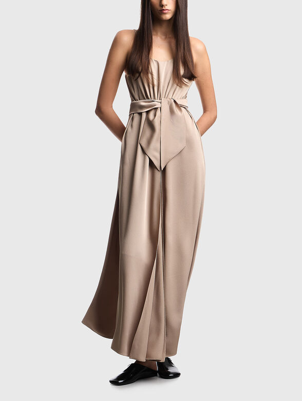 Crepe dress with slits - 1