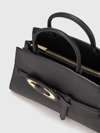 Leather bag with accent buckle - 5